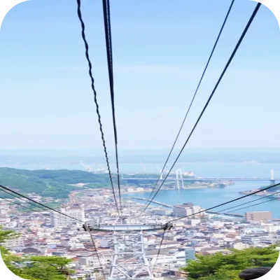 写真：ロープウェイから見下ろした風景